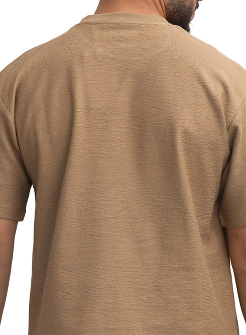 Coffee Crunchy - Oversize Round T-Shirt - Khotwh