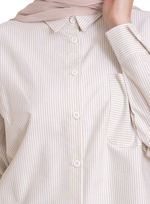 Coffee - Design 1 Pocket S - Over Size Shirt - Khotwh