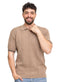 Coffee Design 1153Knit Polo Neck - T-Shirt - Khotwh