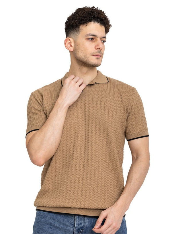 Coffee Design 5 - F - Polo Neck T-Shirt - Khotwh