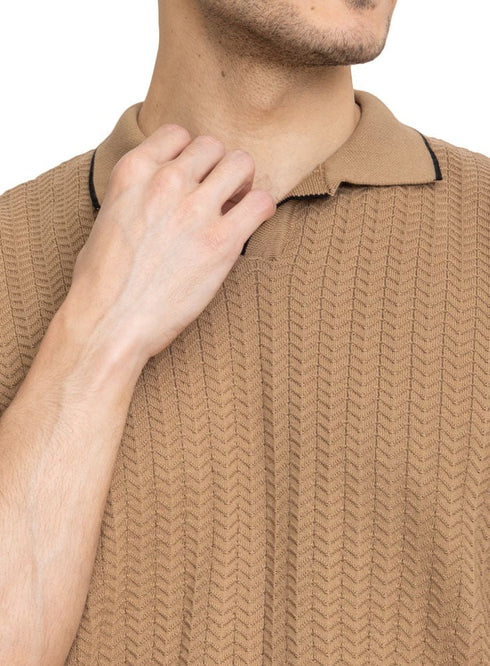 Coffee Design 5 - F - Polo Neck T-Shirt - Khotwh