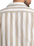 Coffee - Design 6 Striped Tennis Collar Shirt - Khotwh