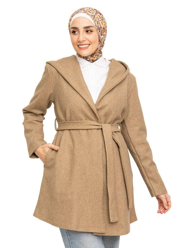 Coffee Feather Jacket - Khotwh