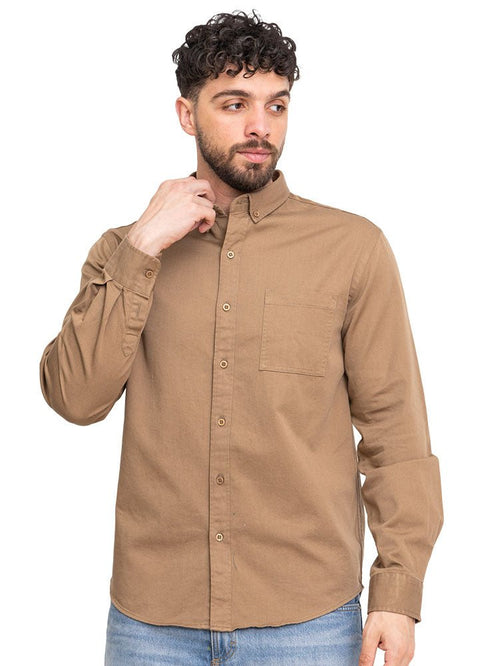 Coffee Gabardine Shirt - Khotwh