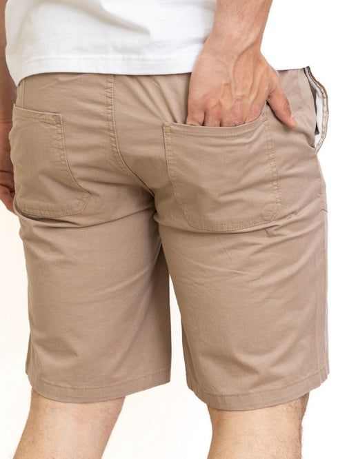 Coffee Gabardine Short - Khotwh