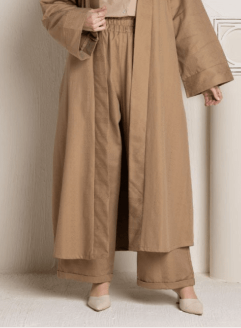 Coffee Jacquard Pant - Khotwh