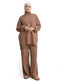 Coffee Knit Suit - Khotwh