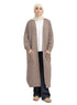 Coffee Knitted-Long Cardigan - Khotwh