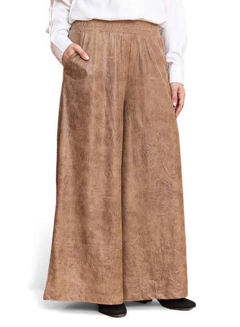 Coffee Leather Pants - Khotwh