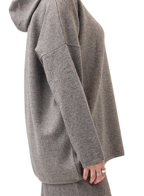 Coffee Over Size Knitted Suit - Khotwh