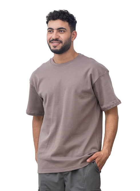 Coffee Over Size Round T-Shirt - Khotwh