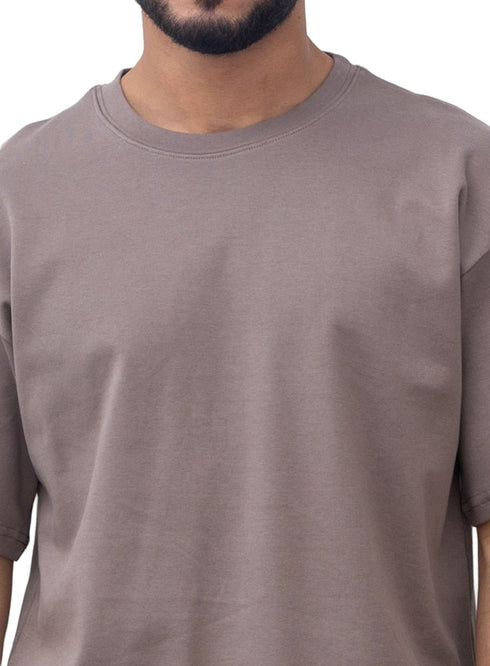 Coffee Over Size Round T-Shirt - Khotwh