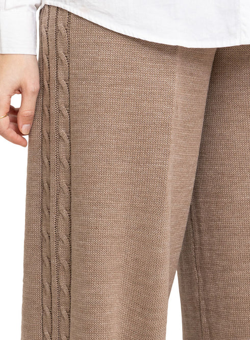Coffee Plexus Knit Pant - Khotwh