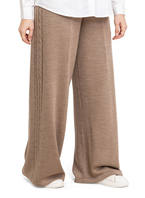 Coffee Plexus Knit Pant - Khotwh