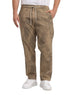 Coffee Printed Gabardine Straight Leg Pants - Khotwh
