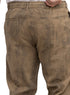 Coffee Printed Gabardine Straight Leg Pants - Khotwh