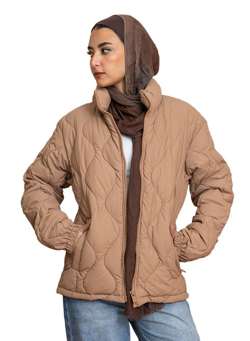 Coffee Puffer Jacket - Khotwh