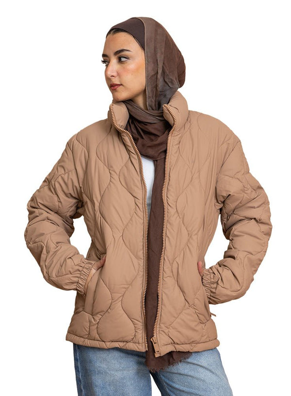 Coffee Puffer Jacket - Khotwh