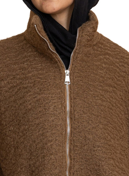 Coffee RD - Faux Fur High Neck Sweater - Khotwh