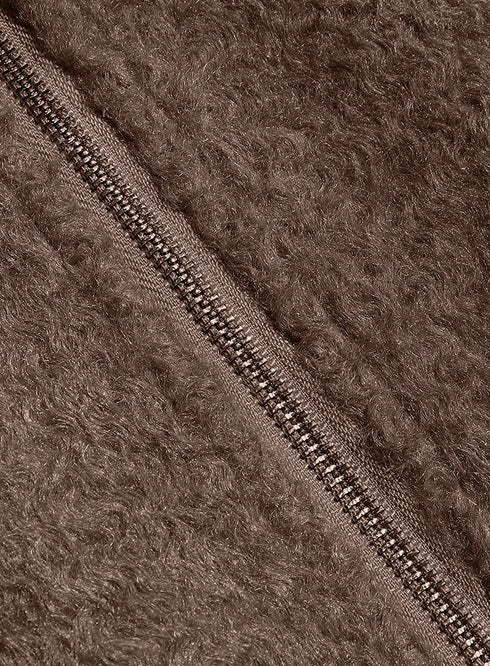 Coffee RD - Faux Fur High Neck Sweater - Khotwh