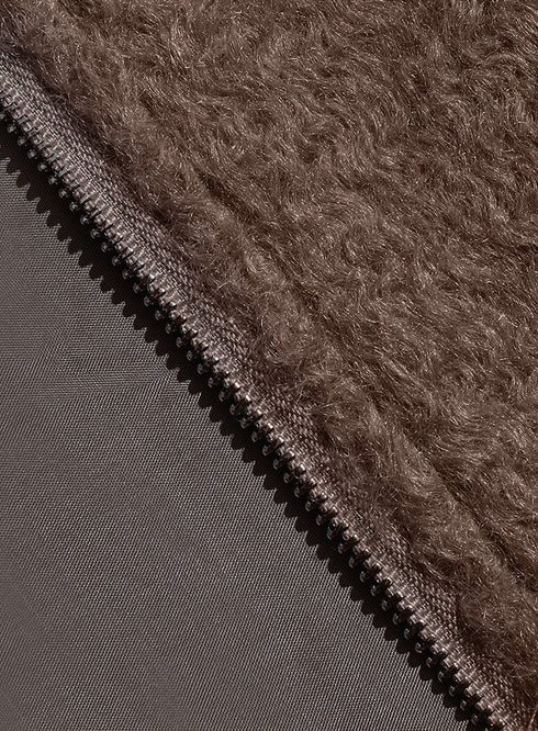 Coffee RD - Faux Fur High Neck Sweater - Khotwh