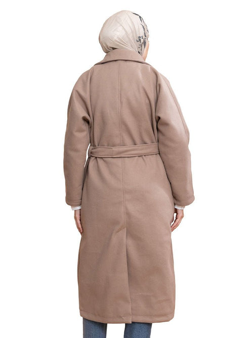 Coffee RD - Long Feather Coat - Khotwh