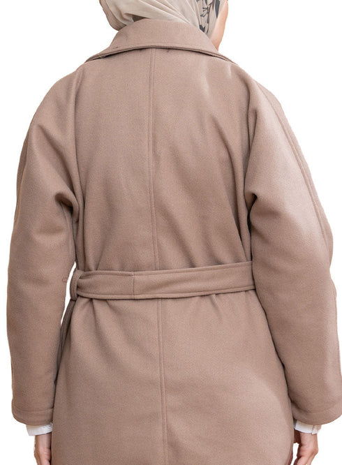 Coffee RD - Long Feather Coat - Khotwh