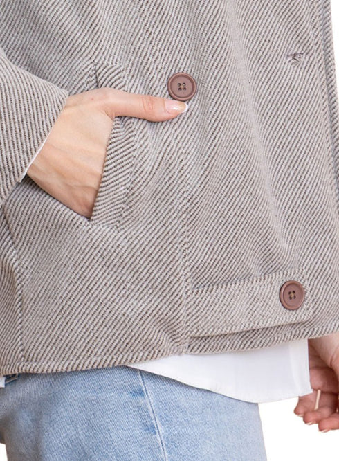 Coffee RD - Short Jacquard Jacket - Khotwh