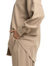 Coffee Striped Suit - Khotwh