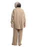 Coffee Striped Suit - Khotwh