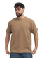 Coffee UpSide Sleeve -Crunchy-Oversize Round T-Shirt - Khotwh