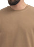 Coffee UpSide Sleeve -Crunchy-Oversize Round T-Shirt - Khotwh