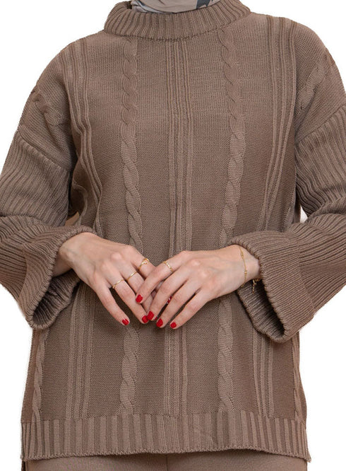 Coffee Upside Sleeve Plexus Suit - Khotwh