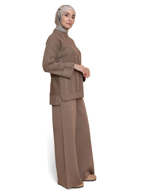 Coffee Upside Sleeve Plexus Suit - Khotwh