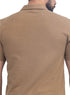 Coffee V-Neck Crunchy-Oversize T-Shirt - Khotwh