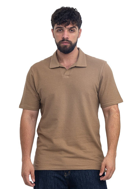 Coffee V-Neck Crunchy-Oversize T-Shirt - Khotwh