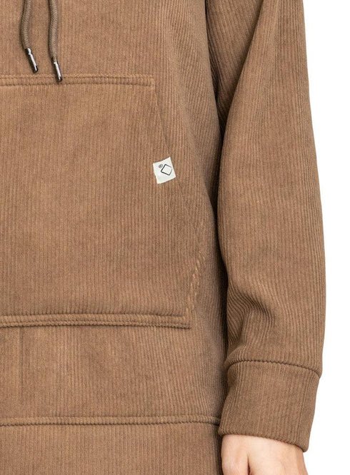 Coffee Velvet Hoodie Vent - Khotwh