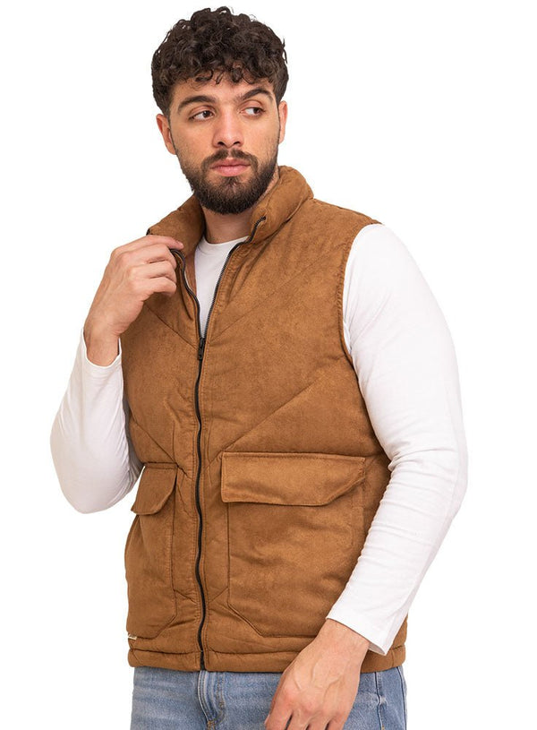 Coffee Velvet Vest - Design 3 - Khotwh