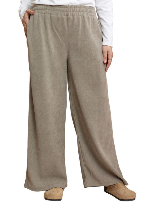 Coffee Velvet Wide Leg (W) - Khotwh