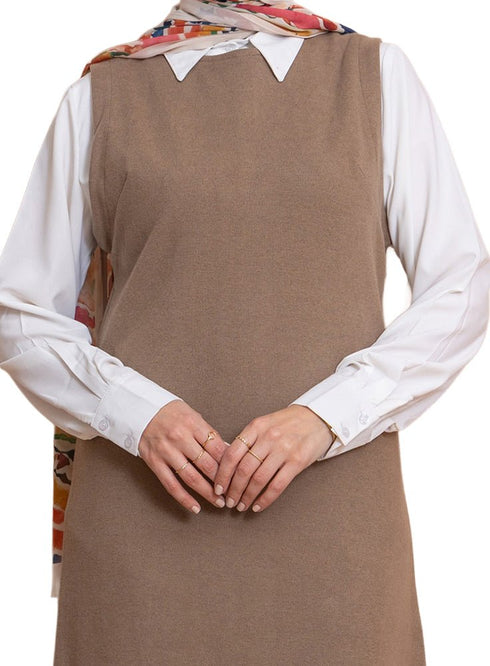 Coffee W - Sleeveless Dress - Khotwh