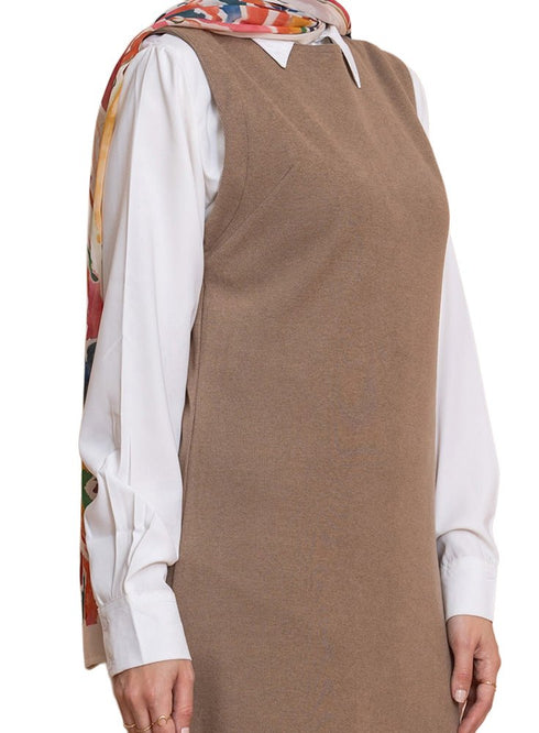 Coffee W - Sleeveless Dress - Khotwh