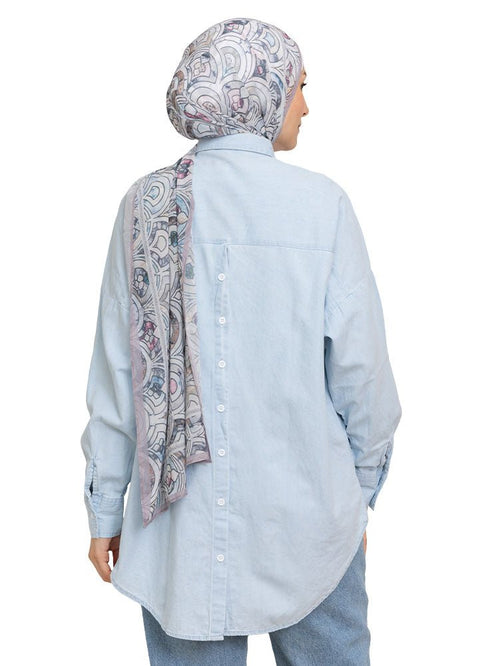 Cool Ice Button - Back Denim Shirt - Khotwh