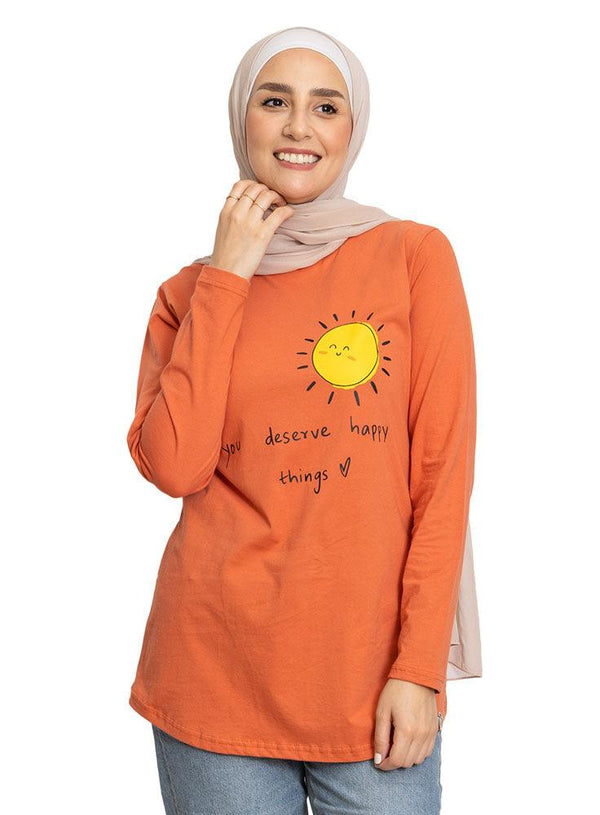 Copper Coin Printed Long - Sleeve Design 16 - Khotwh