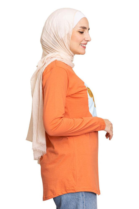 Copper Coin Printed Long - Sleeve Design 30 - Khotwh