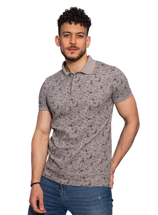 Crab - Grey Printed Polo - Khotwh