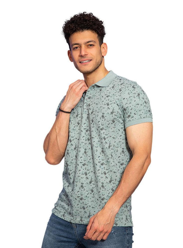 Crab - Mist Printed Polo - Khotwh