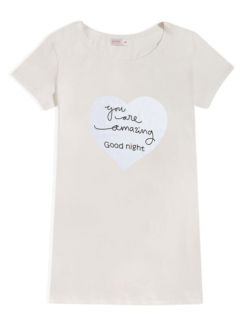 Creamy Night Shirt - Design 28 - Khotwh