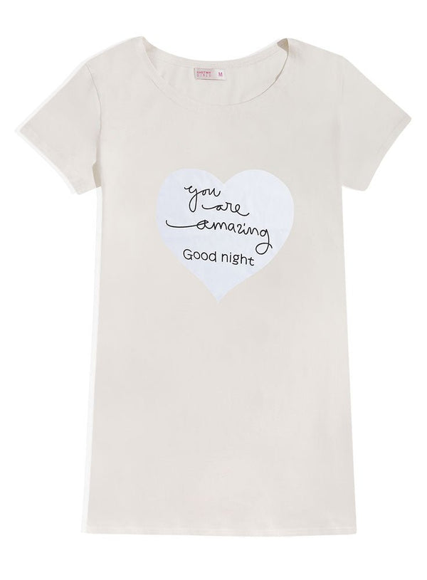Creamy Night Shirt - Design 28 - Khotwh