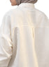 Creamy Pocket Over Size Linen Shirt - Khotwh