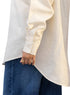 Creamy Pocket Over Size Linen Shirt - Khotwh